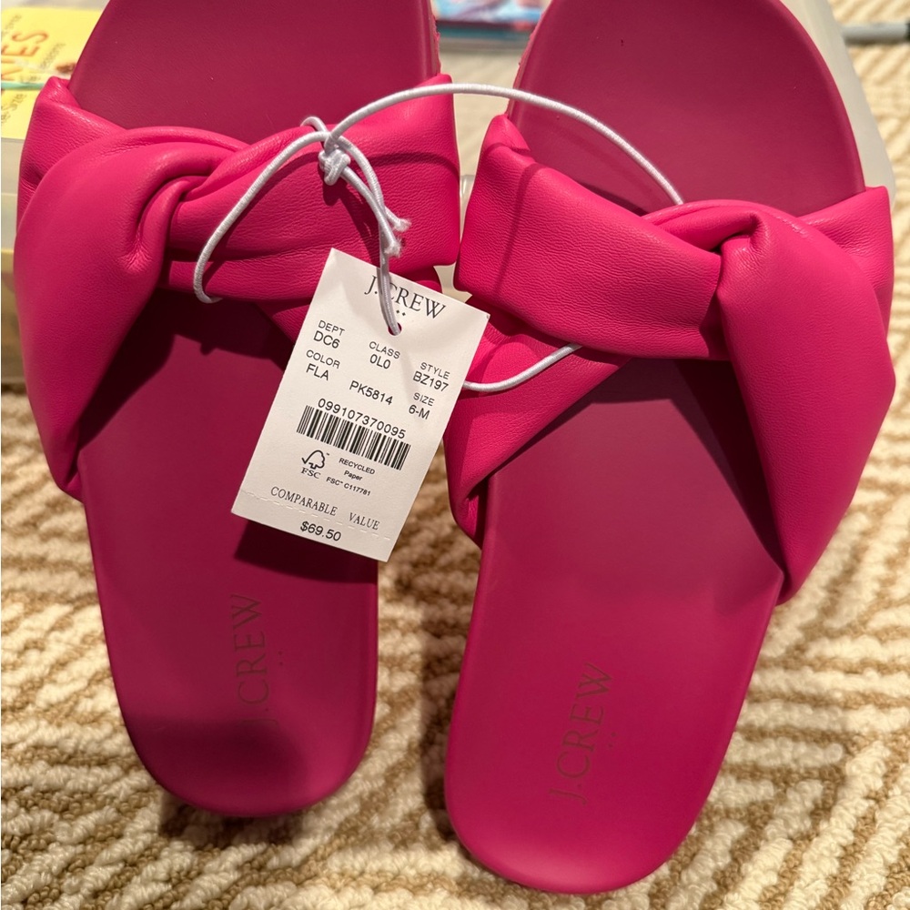 J. Crew Pink Women's Slide Sandals